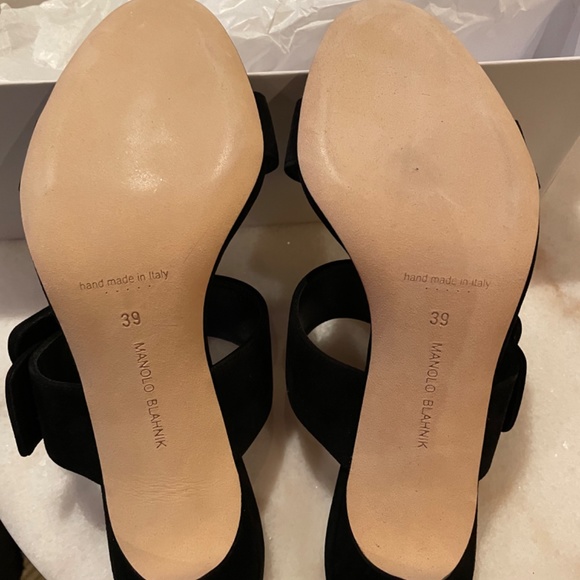 MANOLO BLAHNIK Gable Black Mule - Picture 6 of 7